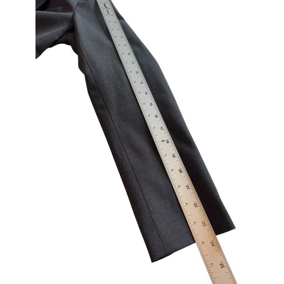 Theory Charcoal Gray Wool Blazer Women's Size 10 Gabe N Edition Single Breasted - Picture 4 of 10